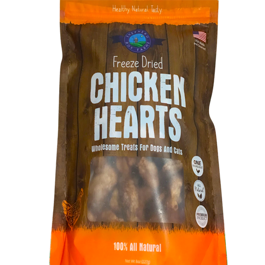 freeze dried chicken hearts dog treats